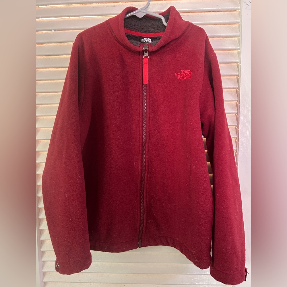 The North Face Kids Burgundy Full-Zip Fleece Jacket